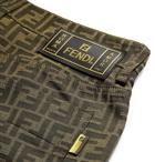 Fendi - Logo-Jacquard Trousers - Men - Brown