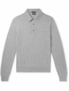 TOM FORD - Cashmere and Silk-Blend Polo Shirt - Gray