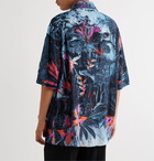 Valentino - Oversized Printed Voile Shirt - Blue