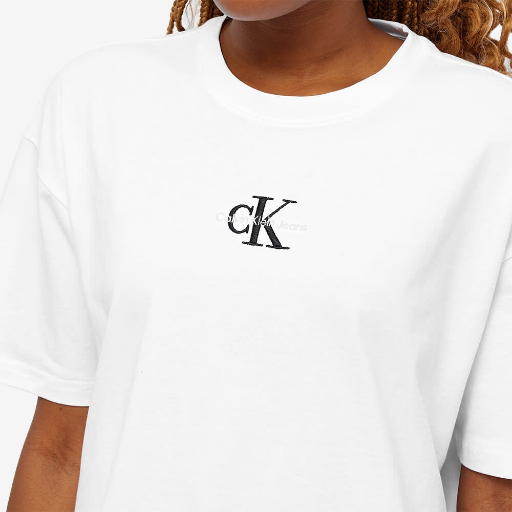 Calvin Klein Women\'s Klein White T-Shirt Bright Calvin Boyfriend in