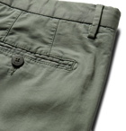 Boglioli - Army-Green Slim-Fit Stretch-Cotton Twill Suit Trousers - Men - Green