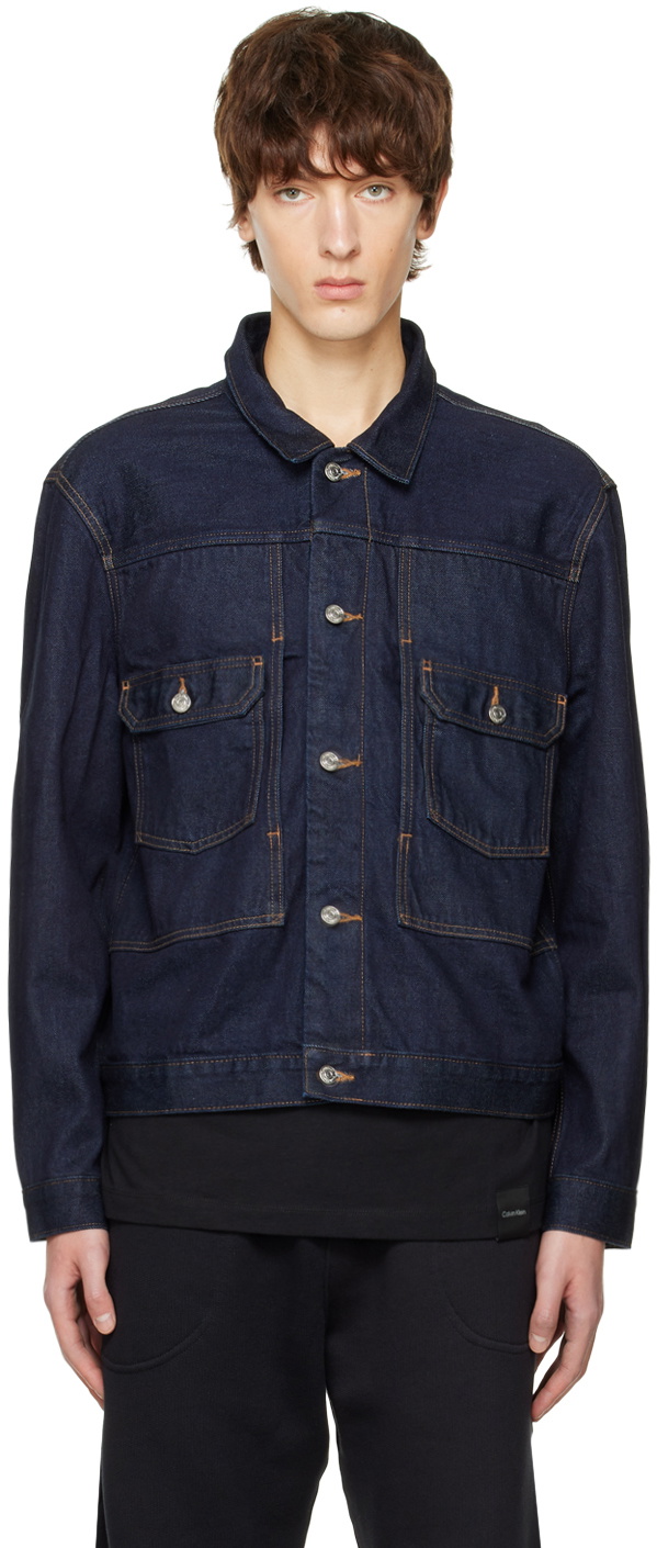 Calvin Klein Navy Utility Denim Jacket