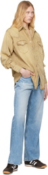 Carter Young Beige Western Denim Shirt