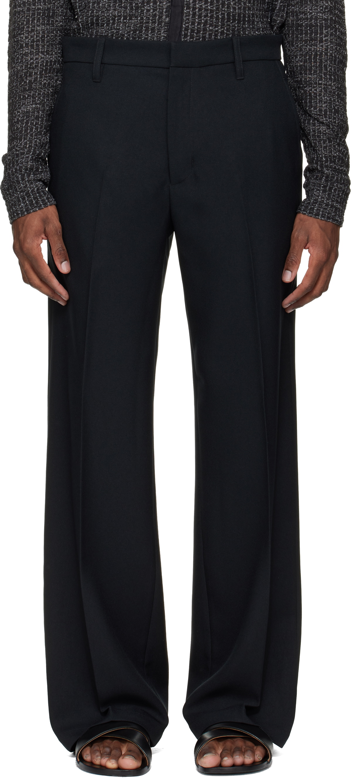 Stockholm (Surfboard) Club Black Tailored Bootcut Trousers