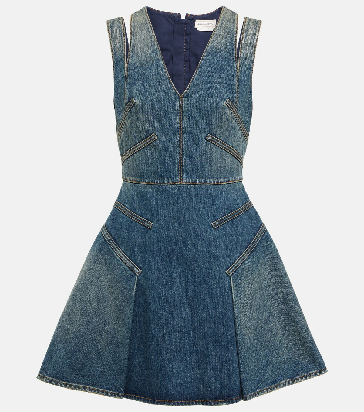 alexander mcqueen denim mini dress Alexander McQueen Shirt Denim Mini Dress - Blue - Women
