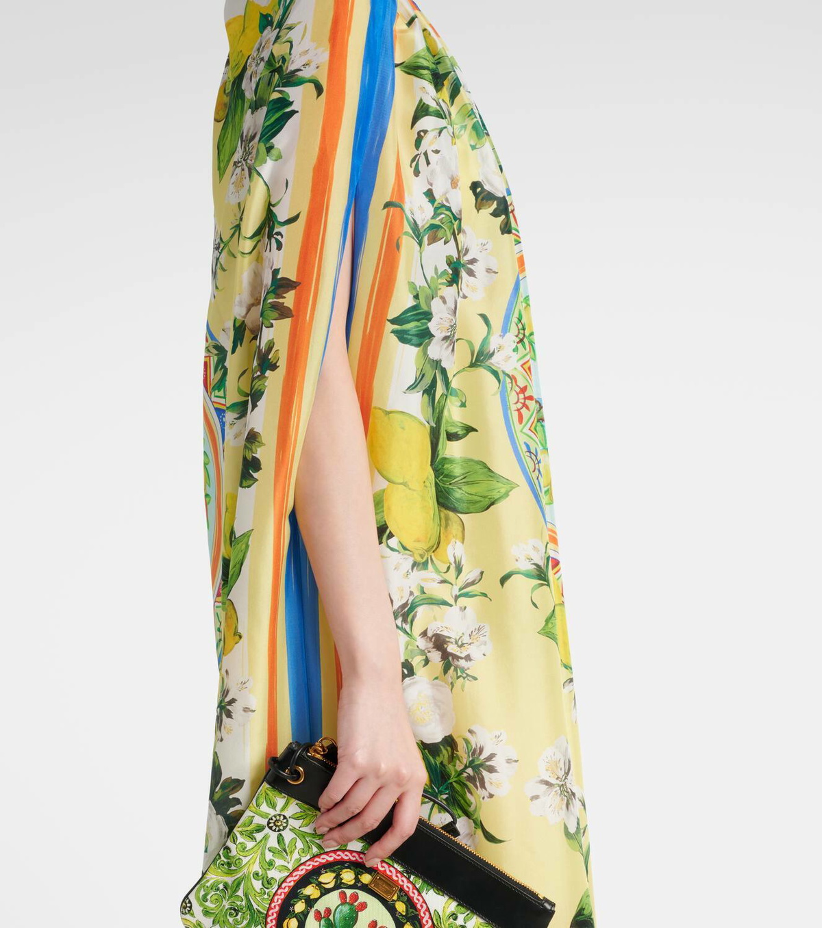 Dolce&Gabbana Printed silk cape