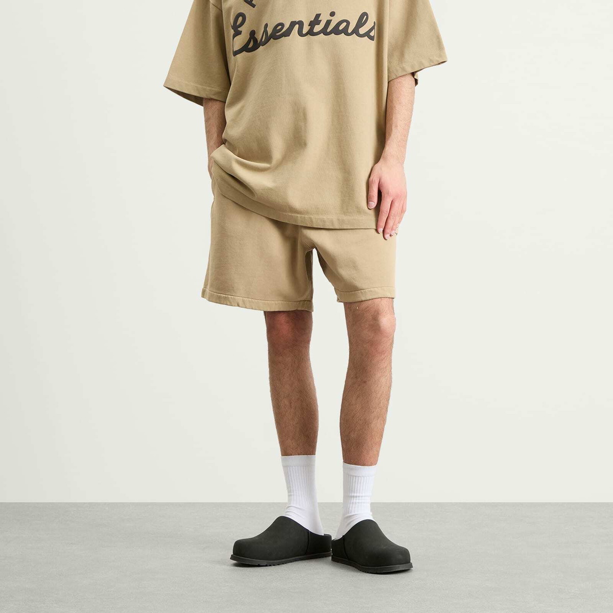Fear of God ESSENTIALS Men's Training Classic Fit Shorts in Faded Dune