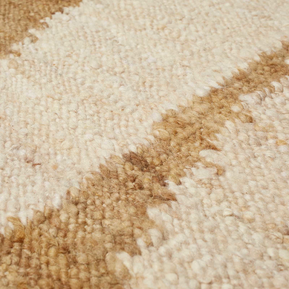 Ferm Living Piece Rug - 140x200cm in Off-White/Toffee
