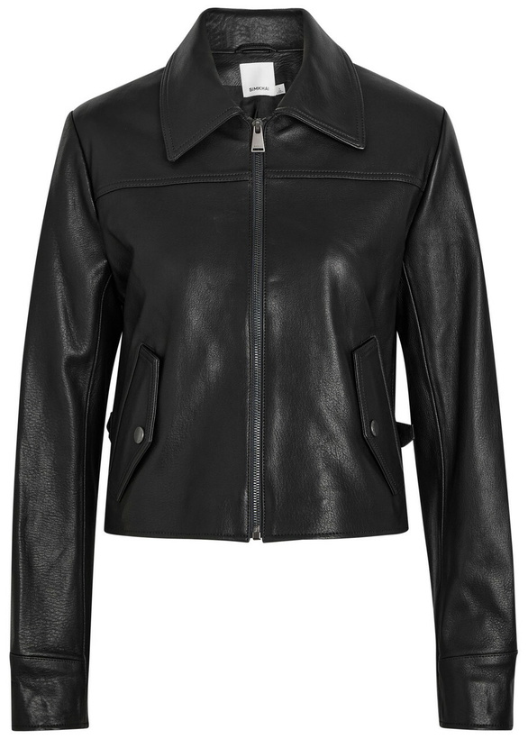 Photo: Simkhai Freeman Leather Jacket Black