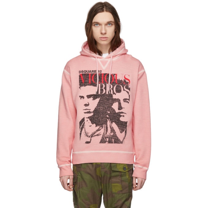 Photo: Dsquared2 Pink Vicious Bros Hoodie