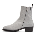 Alexander McQueen Silver Western Boots