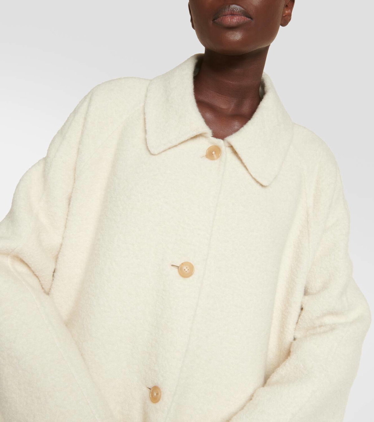 The Row Garth oversized cashmere and silk coat