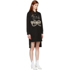 Fendi Black Pearls Bow Hoodie Dress