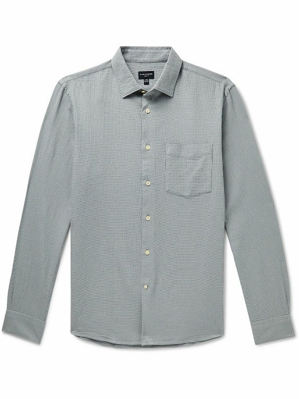 Photo: Club Monaco - Slim-Fit Waffle-Knit Cotton-Blend Shirt - Gray