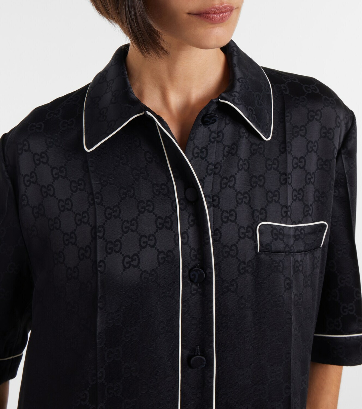 Gucci Hammered GG satin jumpsuit