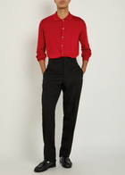 Versace Fine-knit Silk-blend Cardigan Red