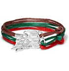 Rubinacci - Set of Three Silk Bracelets - Red