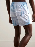 Bather - Straight-Leg Mid-Length Printed Recycled Swim Shorts - Blue