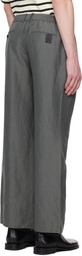 N.Hoolywood Gray Tucked Trousers