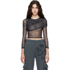 Collina Strada Black Wrapped Cardio Crew T-shirt