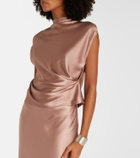 The Sei Draped silk satin top