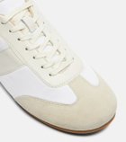 Lemaire Soft suede-trimmed sneakers