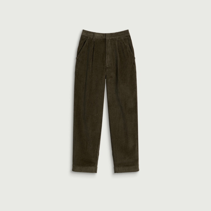 Photo: Folk Men's Signal Pant in Deep Sage Chunky Cord