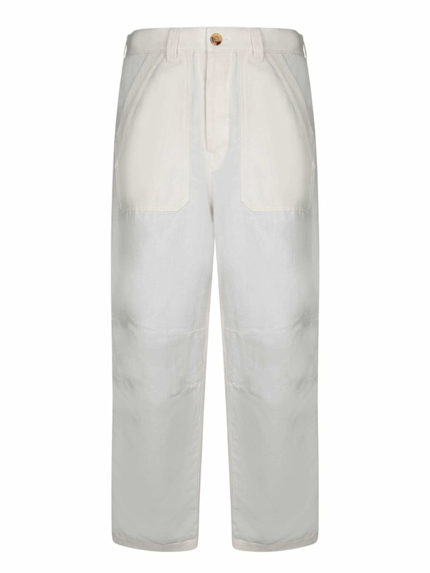 Photo: Brunello Cucinelli Cream Linen Cotton Cargo Pants