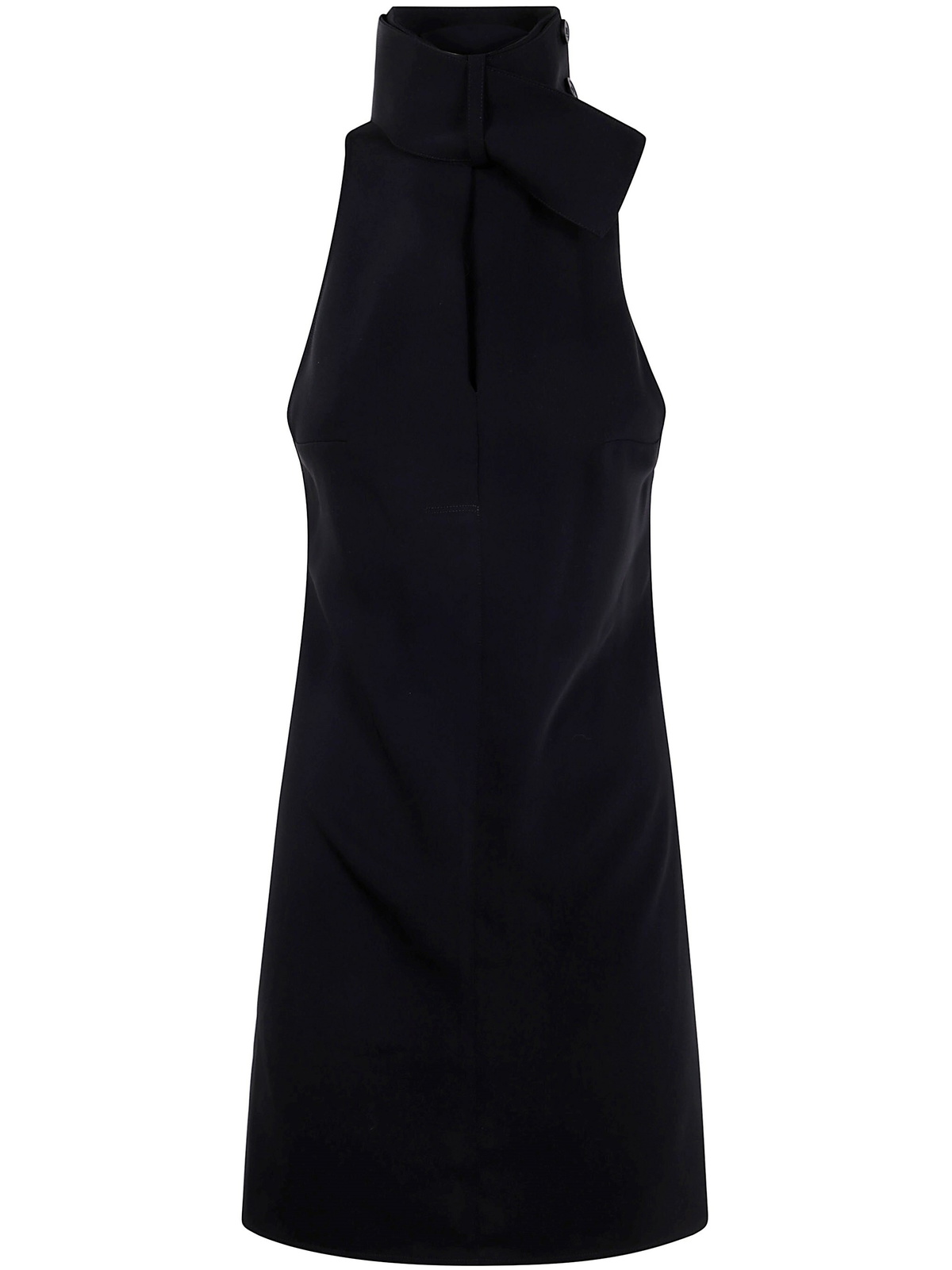 Courreges Dress Scarf Mockneck in Black