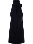 Courreges Dress Scarf Mockneck in Black