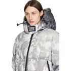 Burberry Grey Down Rave Print Puffer Jacket