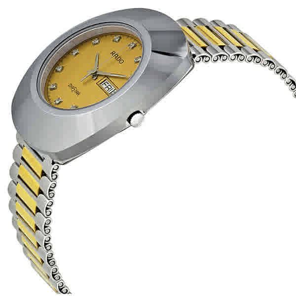 Rado The Original Quartz Gold Dial Mens Watch R12391633 Rado