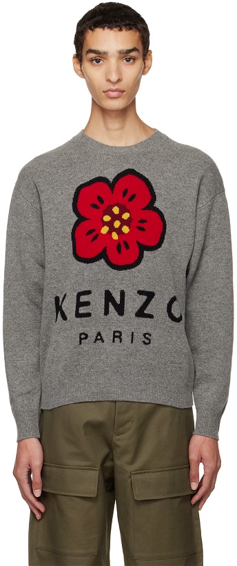 Photo: Kenzo Gray Kenzo Paris Boke Flower Sweater