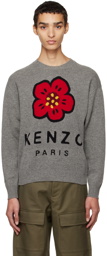 Kenzo Gray Kenzo Paris Boke Flower Sweater