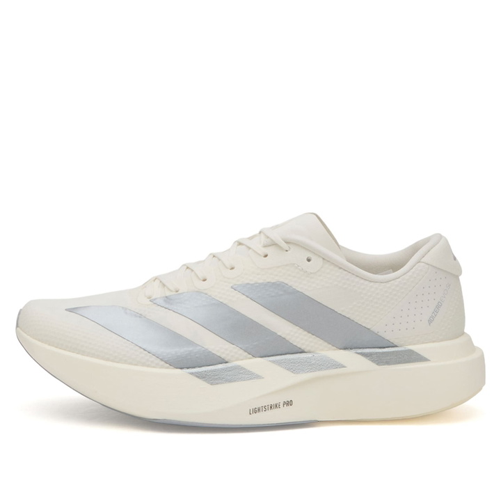 Photo: Adidas Running Women's Adidas Adizero Evo SL Woven Sneaker in Core White/Halo Silver
