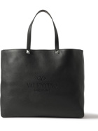 VALENTINO - Valentino Garavani Reversible Logo-Debossed Full-Grain Leather Tote Bag