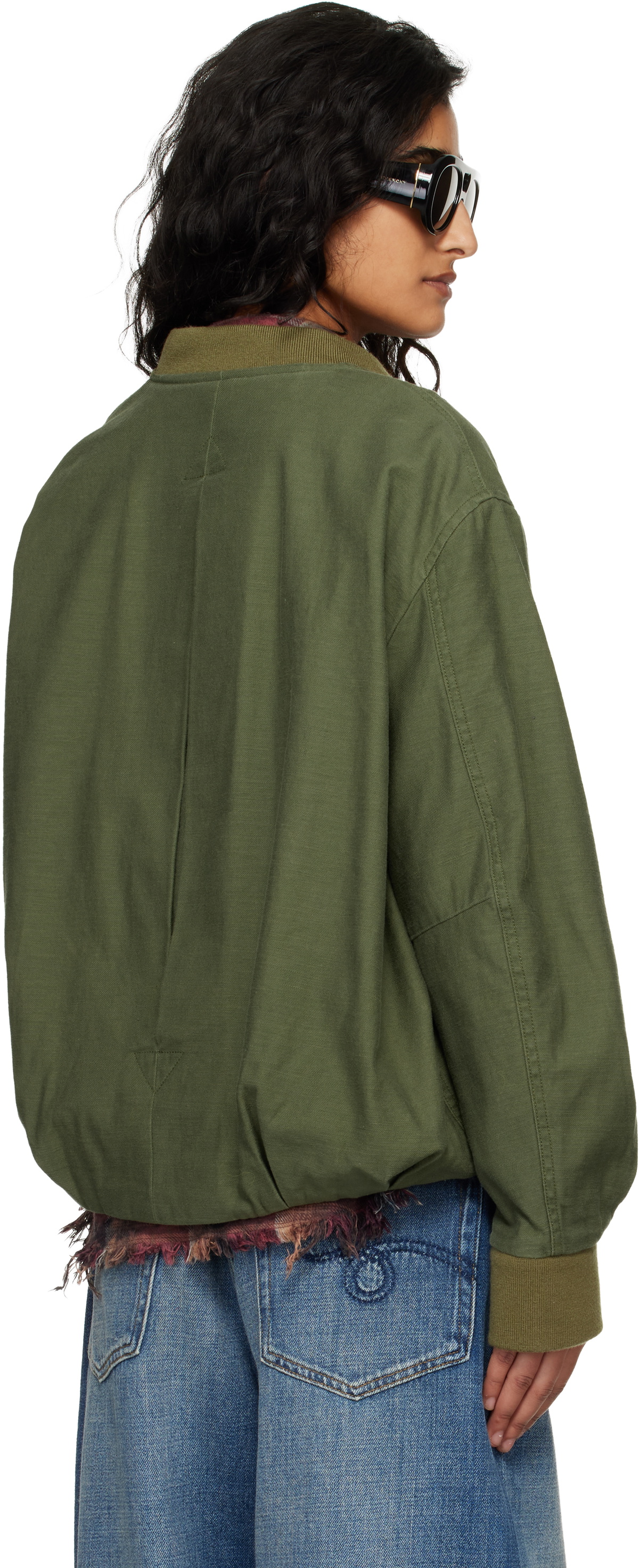 R13 Khaki Bubble Bomber Jacket