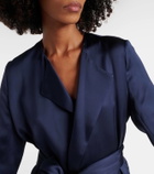 The Row Paycen silk satin coat