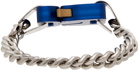 1017 ALYX 9SM Silver & Blue Classic Chainlink Bracelet