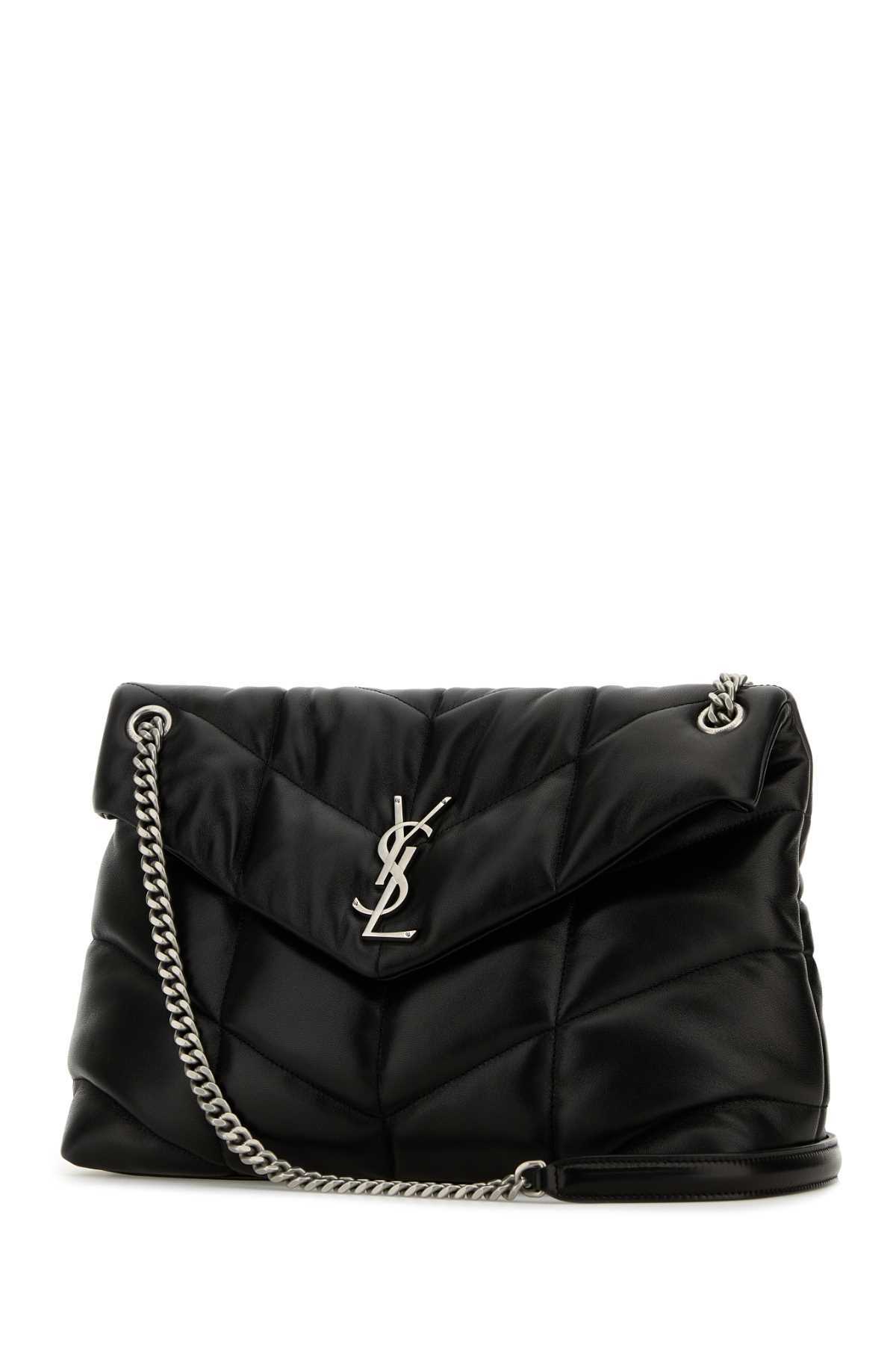 Saint Laurent Black Nappa Leather Medium Puffer Shoulder Bag