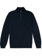 Purdey - Cashmere Half-Zip Sweater - Blue