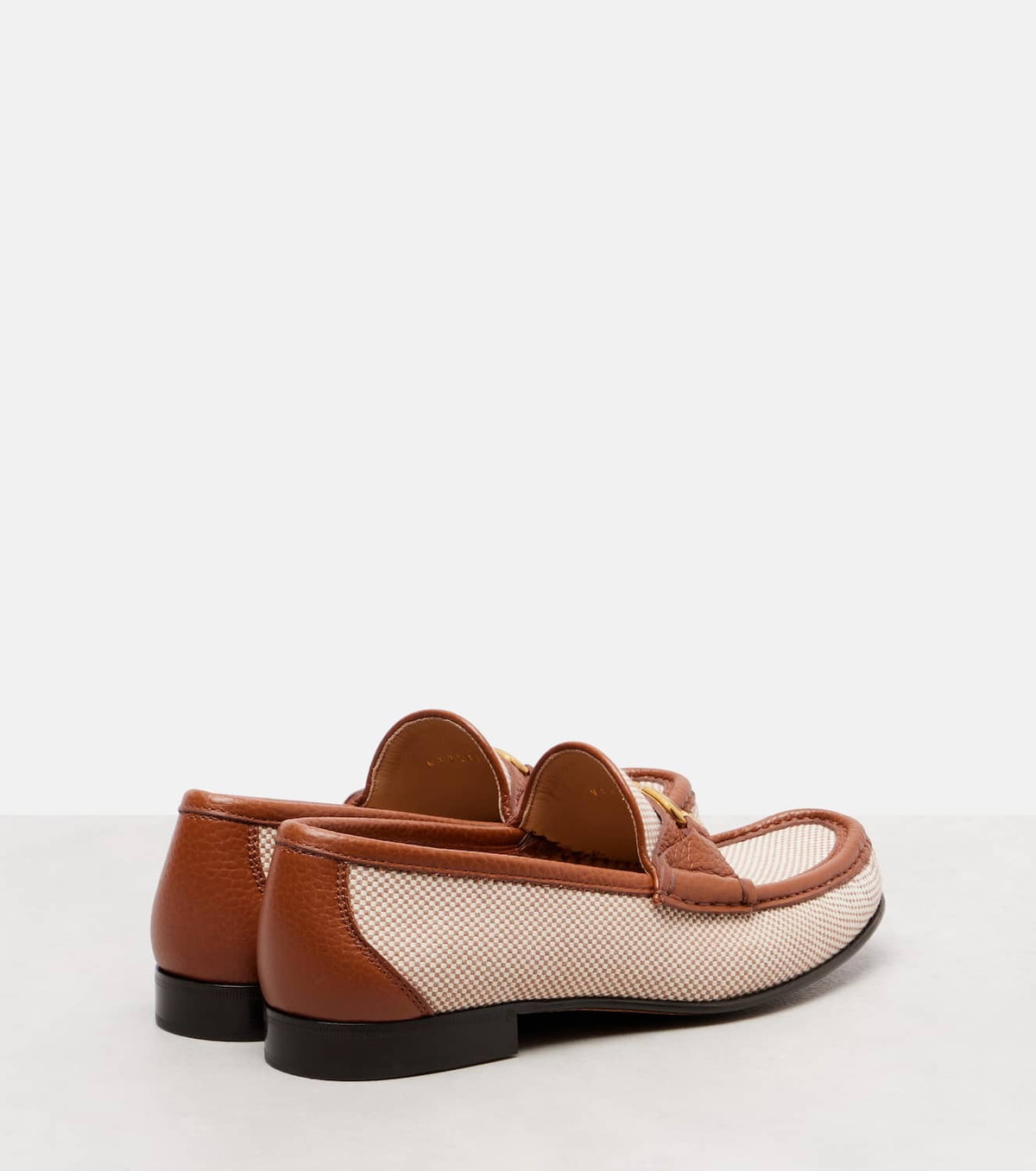 Valentino Garavani VLogo leather-trimmed canvas loafers