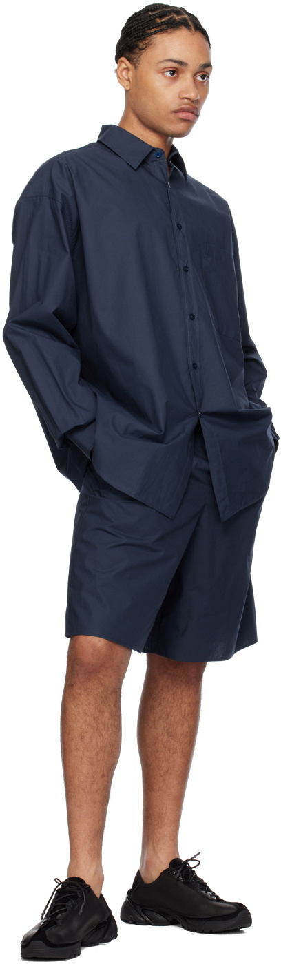 The Frankie Shop Navy Matthias Shorts