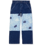 Jacquemus - Le De Nîmes Fleurs Wide-Leg Panelled Denim Jeans - Blue