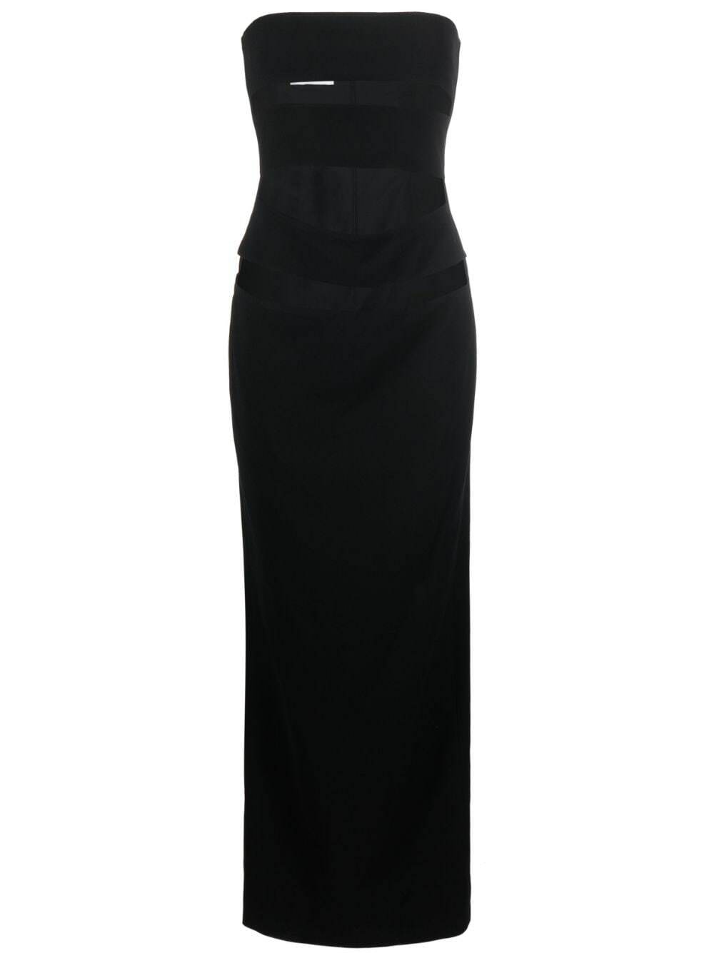 MONOT Bow Cutout Dress in Black