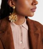 Miu Miu Floral crystal-embellished drop earrings
