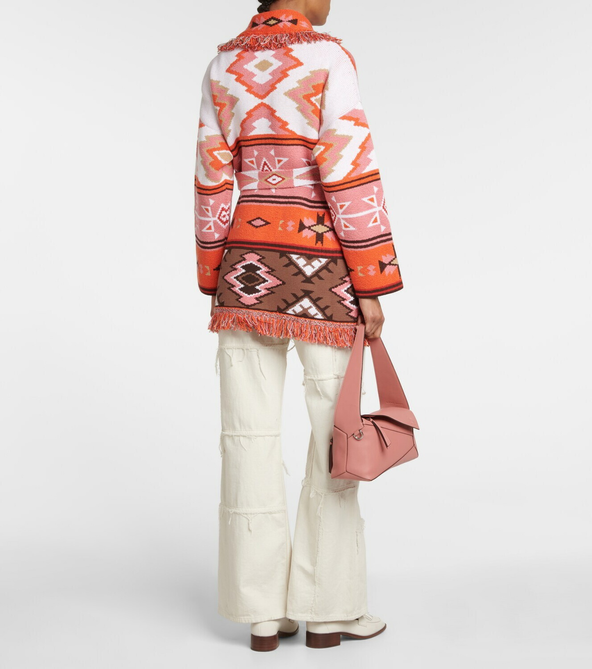 Alanui - Desert Road jacquard cotton cardigan