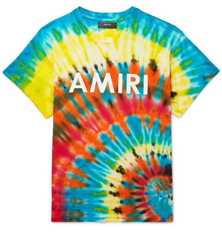 Photo: AMIRI - Logo-Print Tie-Dyed Cotton-Jersey T-Shirt - Multi
