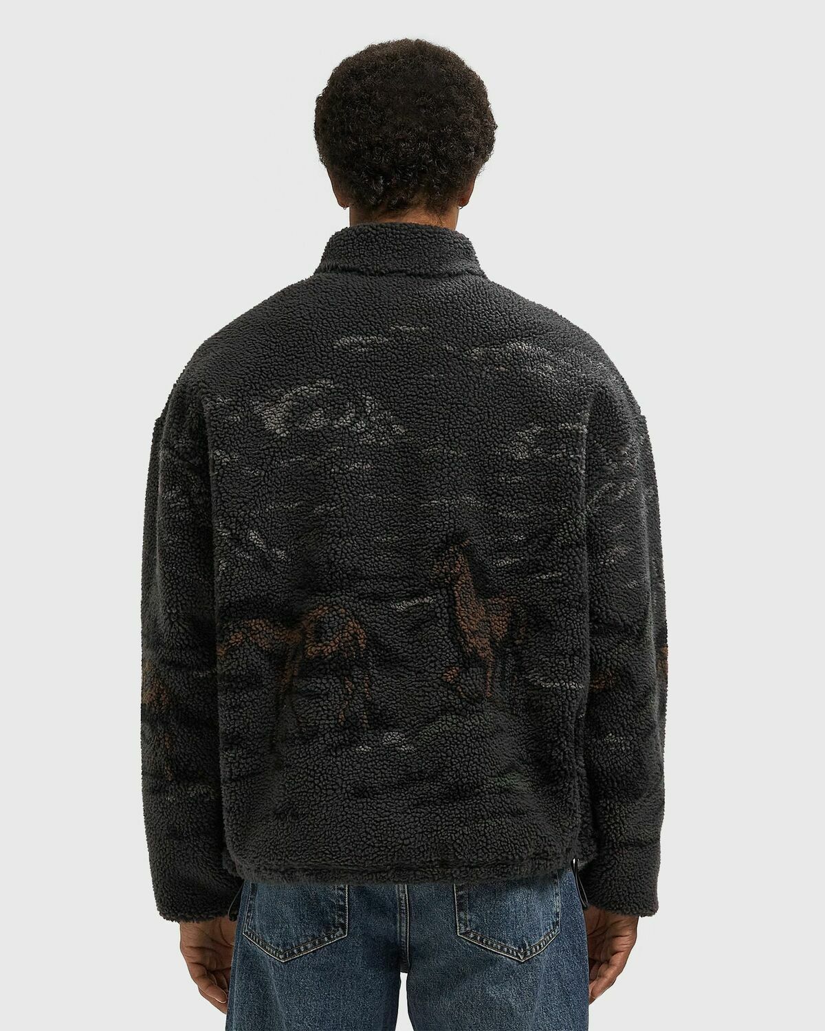 Levis IDYLLWILD SHERPA POPOVER Black Mens Fleece Jacket