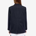 Soulland Women's Penelope blazer in Navy Pinstripes